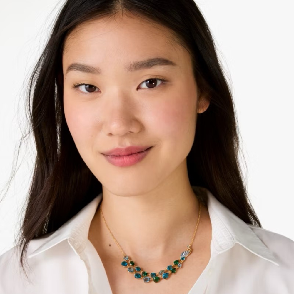 Kate Spade Perfect Plume Peacock Necklace - Picture 3 of 4
